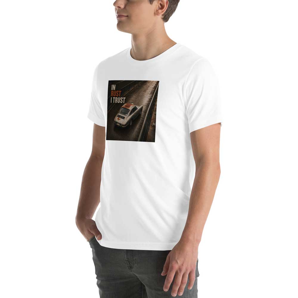 “In Rust I Trust” Porsche 912 Unisex T-Shirt – Image 6