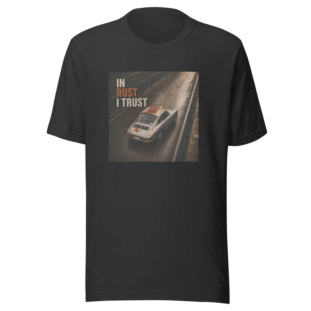 “In Rust I Trust” Porsche 912 Unisex T-Shirt – Image 8