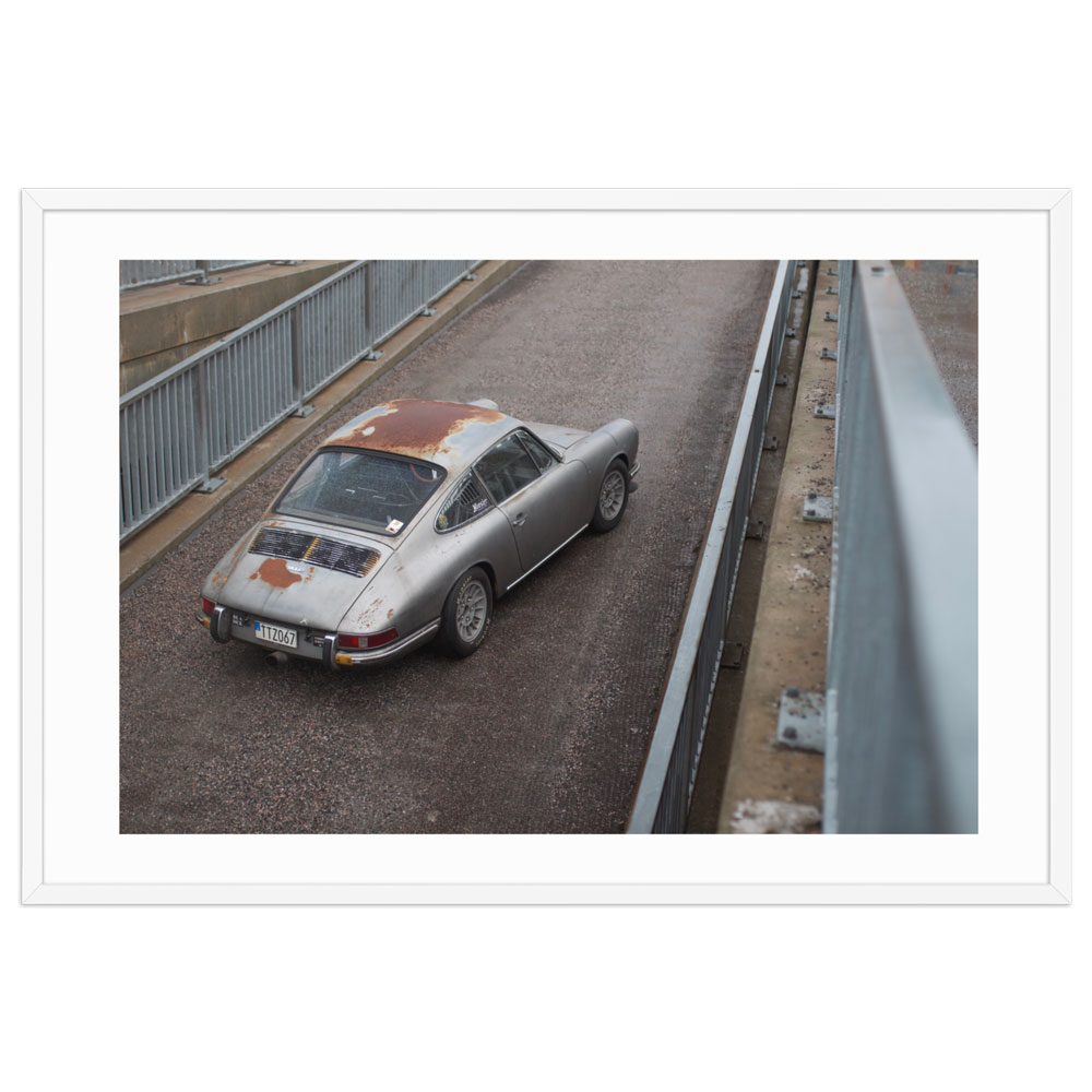 “In Rust I Trust” Porsche 912 Framed Print – Image 2
