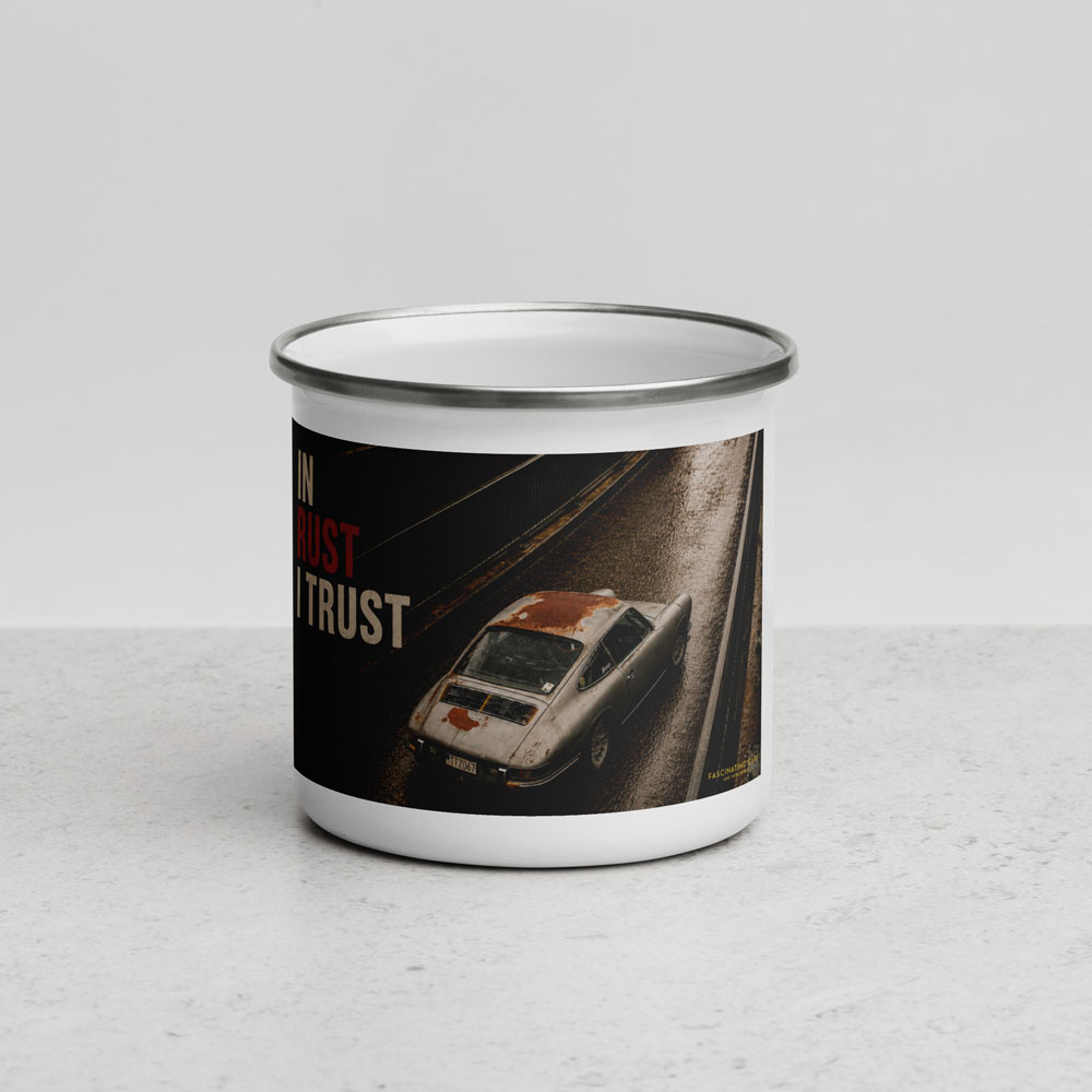Porsche 912 - In Rust I Trust - Enamel Mug – Image 4