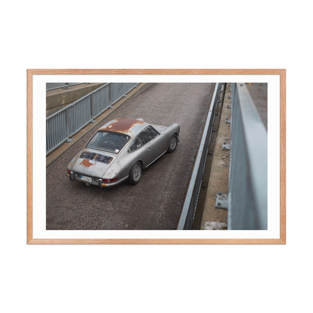 “In Rust I Trust” Porsche 912 Framed Print (in) – Image 4