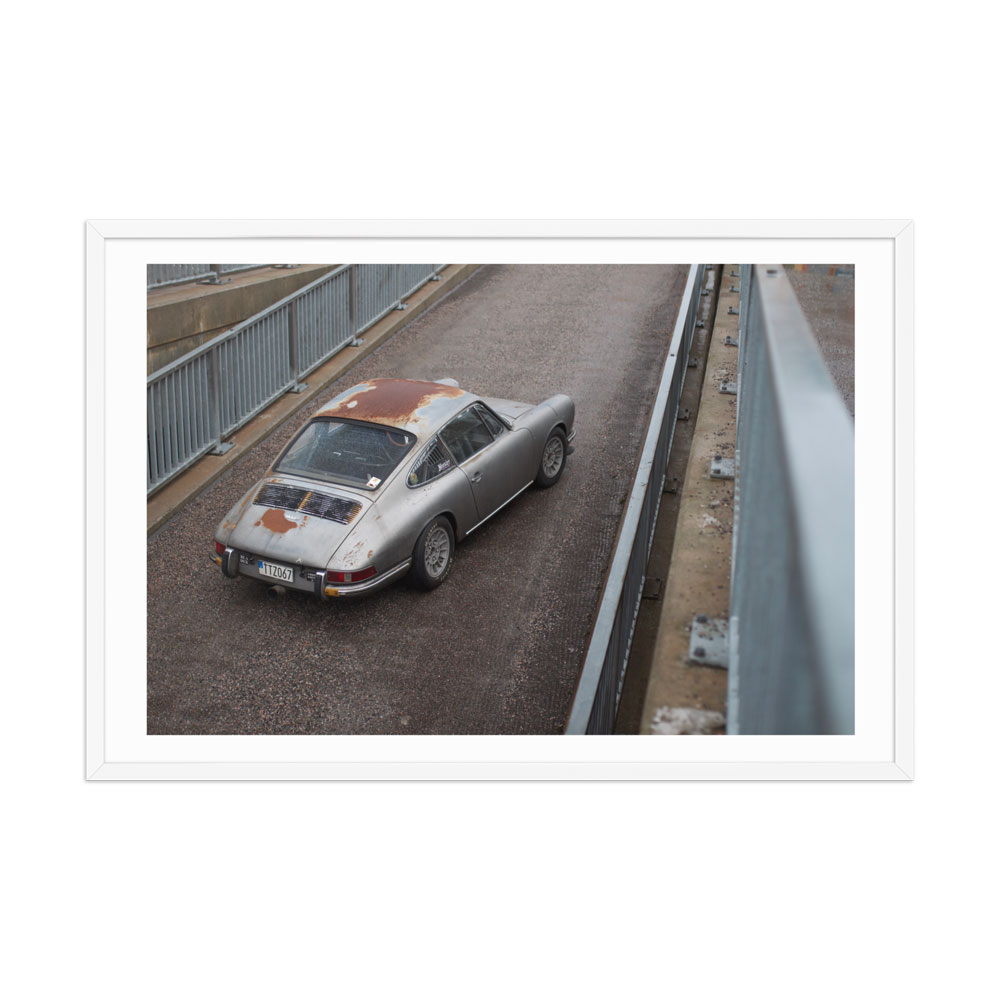 “In Rust I Trust” Porsche 912 Framed Print (in) – Image 3
