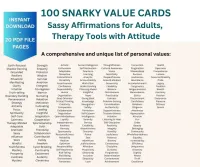 100 Snarky "Not Your Typical" Value Cards--Sassy Affirmations for Adults, Therapy Tools with Attitude – Image 2