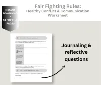 Fair Fighting Rules: Healthy Conflict & Communication Worksheet – Image 2