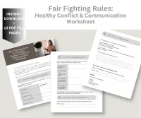 Fair Fighting Rules: Healthy Conflict & Communication Worksheet – Image 1