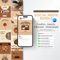 Social Media Bundle – Snacks, Chocojar, Homemade, Cookies Edition – Image 1