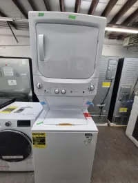 GE GUD27GSSM2WW Unitized Washer Dryer Gas Laundry Center White – Image 1