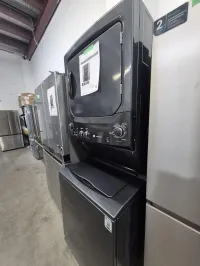 GE GIJD37ESMM1DG Unitized Washer Dryer Laundry Center Black – Image 2