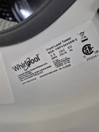Whirlpool YWFH5424SW0 Compact Laundry Tower – Ventless Heat Pump Washer Dryer Combo, 24” White – Image 5
