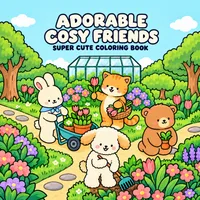 Adorable Cozy Friends Coloring Book  – Image 1