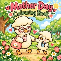 Cozy Mother’s Day Coloring Book – Image 1