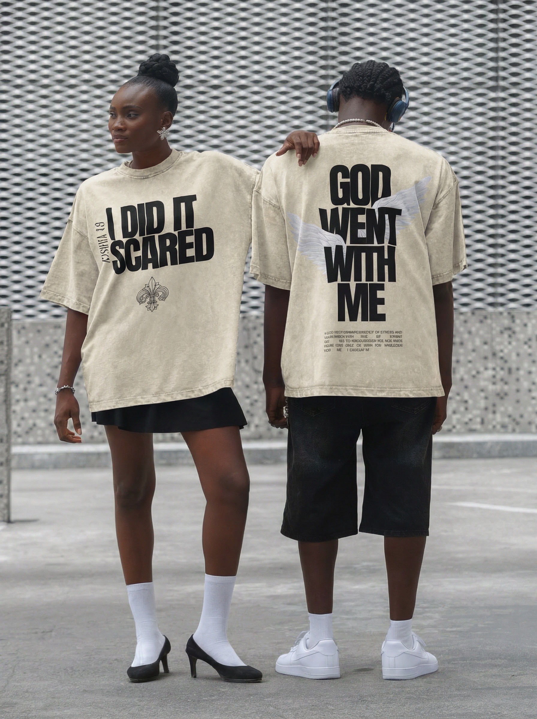 Shirt - I Did It Scared – Cream, Small
