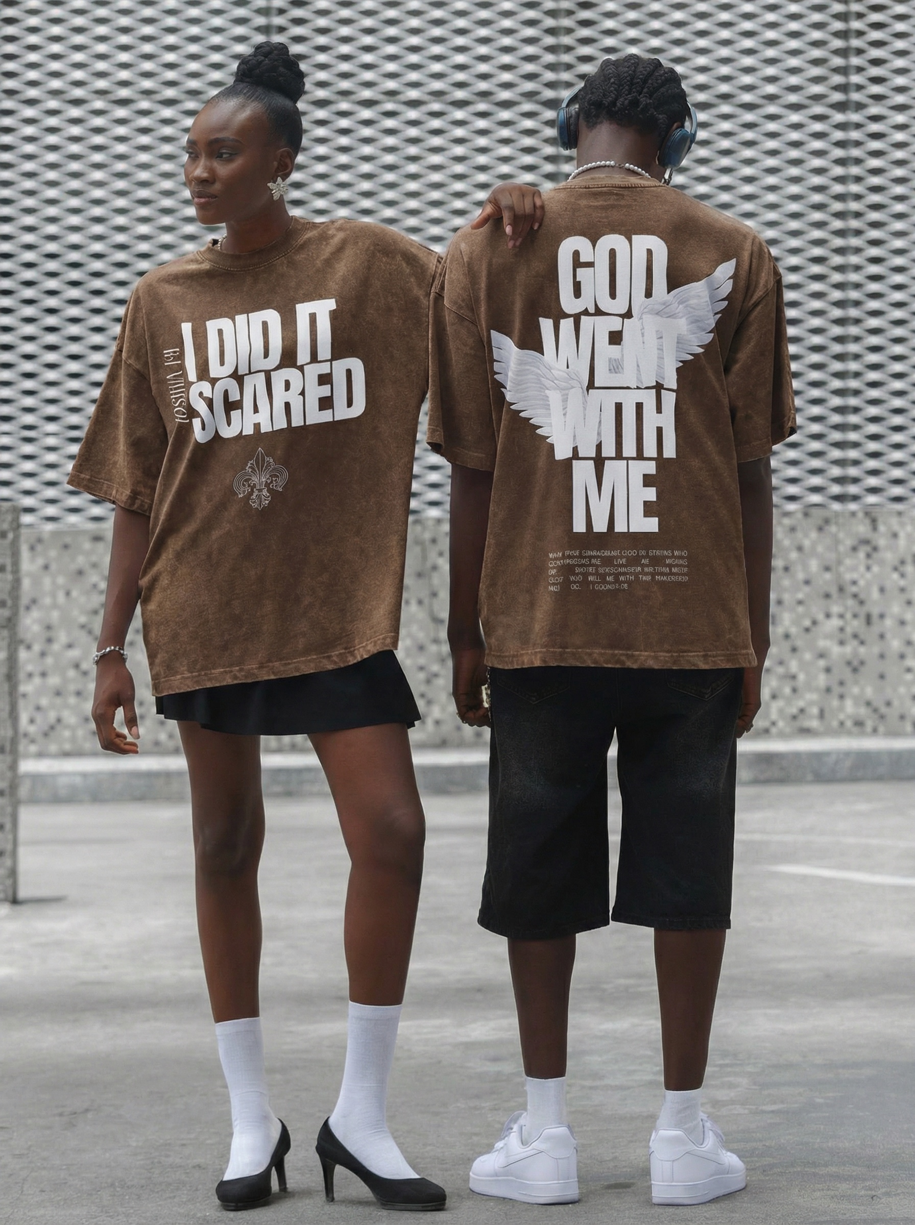 Shirt - I Did It Scared – Coffee, Small