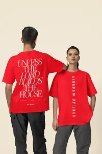 Shirt - Unless The Lord Builds The House – Red, Small