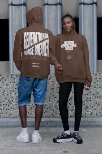 Hoodie - Generational Curse Breaker – Brown, Medium