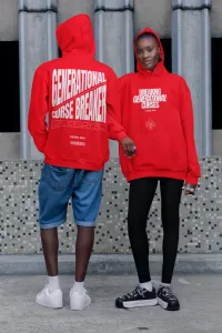 Hoodie - Generational Curse Breaker – Red, Medium