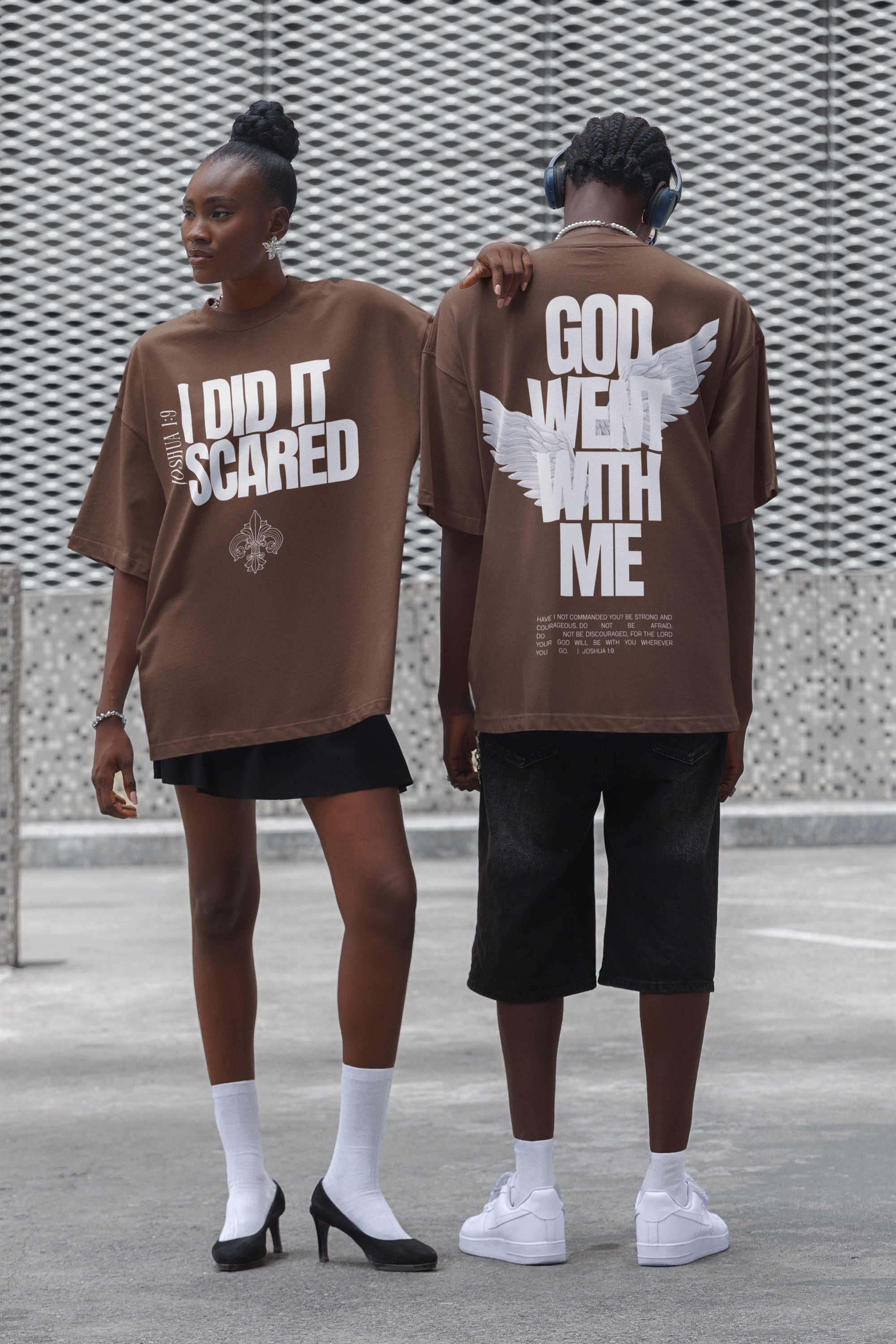 Shirt - God Went With Me – Brown, X-Large