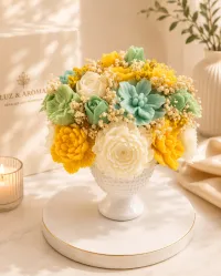 Royal Bloom Collection – green, yellow and white
