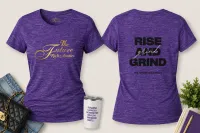 Future Rich Aunties® "Rise and Grind" Women's Softstyle Tee – Small 