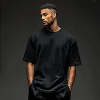 Midnight Oversized Tee – Jet Black