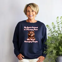 My Spirit Animal is a Grumpy Bear Sweatshirts – Sweatshirt, Navy, Medium