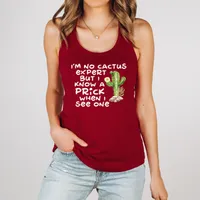 I'm No Cactus Expert Women's T-Shirt – Racerback Tank, Red, 2X-Large