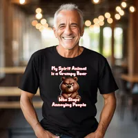 My Spirit Animal is a Grumpy Bear Men's T-Shirt – Black, Medium