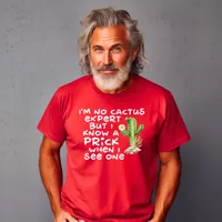 I'm No Cactus Expert Men's T-Shirt – Red, 2X-Large