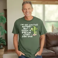 I'm No Cactus Expert Men's T-Shirt – Military Green, 2X-Large