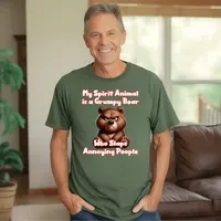 My Spirit Animal is a Grumpy Bear Men's T-Shirt – Military Green, 2X-Large
