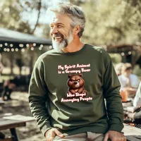 My Spirit Animal is a Grumpy Bear Sweatshirts – Sweatshirt, Military Green, Small