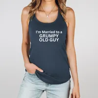 I'm Married to a Grumpy Old Guy Women's T-Shirt – Racerback Tank, Indigo, Medium
