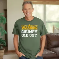 Warning Grumpy Old Guy Men's T-Shirt – Military Green, 2X-Large