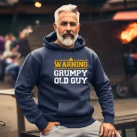 Warning Grumpy Old Guy Sweatshirts – Hoodie, Navy, Small