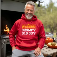 Warning Grumpy Old Guy Sweatshirts – Hoodie, Red, X-Large