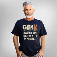 Gen X Raised on Hose Water and Neglect Men's T-Shirt – Navy, 2X-Large