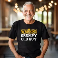 Warning Grumpy Old Guy Men's T-Shirt – Black, Medium