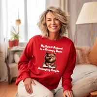 My Spirit Animal is a Grumpy Bear Sweatshirts – Sweatshirt, Red, Small