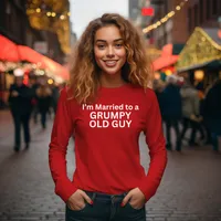I'm Married to a Grumpy Old Guy Long Sleeve T-Shirt – Red, Medium
