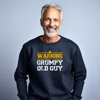 Warning Grumpy Old Guy Sweatshirts – Sweatshirt, Navy, Medium