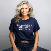 I'm Married to a Grumpy Old Guy Women's T-Shirt – Women's T-Shirt, Navy, 2X-Large