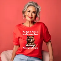My Spirit Animal is a Grumpy Bear Women's T-Shirt – Women's T-Shirt, Red, 2X-Large