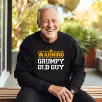 Warning Grumpy Old Guy Sweatshirts – Sweatshirt, Black, Small