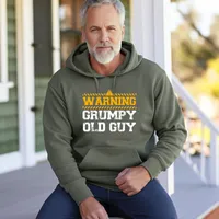 Warning Grumpy Old Guy Sweatshirts – Hoodie, Military Green, Small