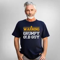 Warning Grumpy Old Guy Men's T-Shirt – Navy, 2X-Large
