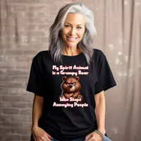 My Spirit Animal is a Grumpy Bear Women's T-Shirt – Women's T-Shirt, Black, Small