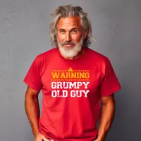 Warning Grumpy Old Guy Men's T-Shirt – Red, 2X-Large