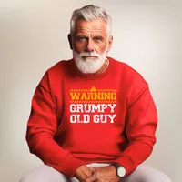 Warning Grumpy Old Guy Sweatshirts – Sweatshirt, Red, Small