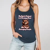 My Spirit Animal is a Grumpy Bear Women's T-Shirt – Racerback Tank, Indigo, Medium