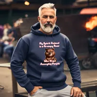 My Spirit Animal is a Grumpy Bear Sweatshirts – Hoodie, Navy, Small